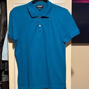 Express Men's Vibrant Blue Polo Shirt